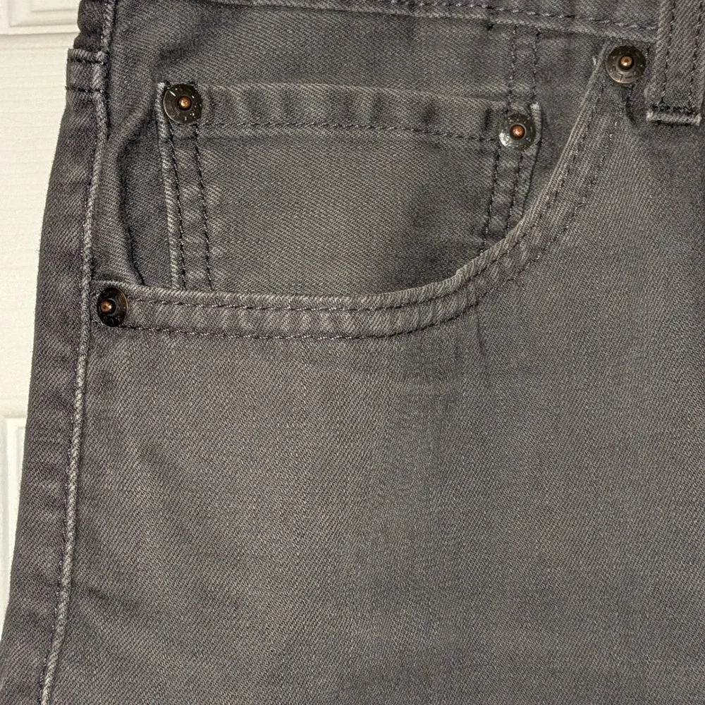 Levis 505 Regular Fit Straight Leg Jeans Mens 36x32 Faded Black Denim Pants